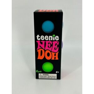 Schylling Teenie Nee Doh 3-Pack Squeeze Balls Blue Purple Green- Stress Fidget